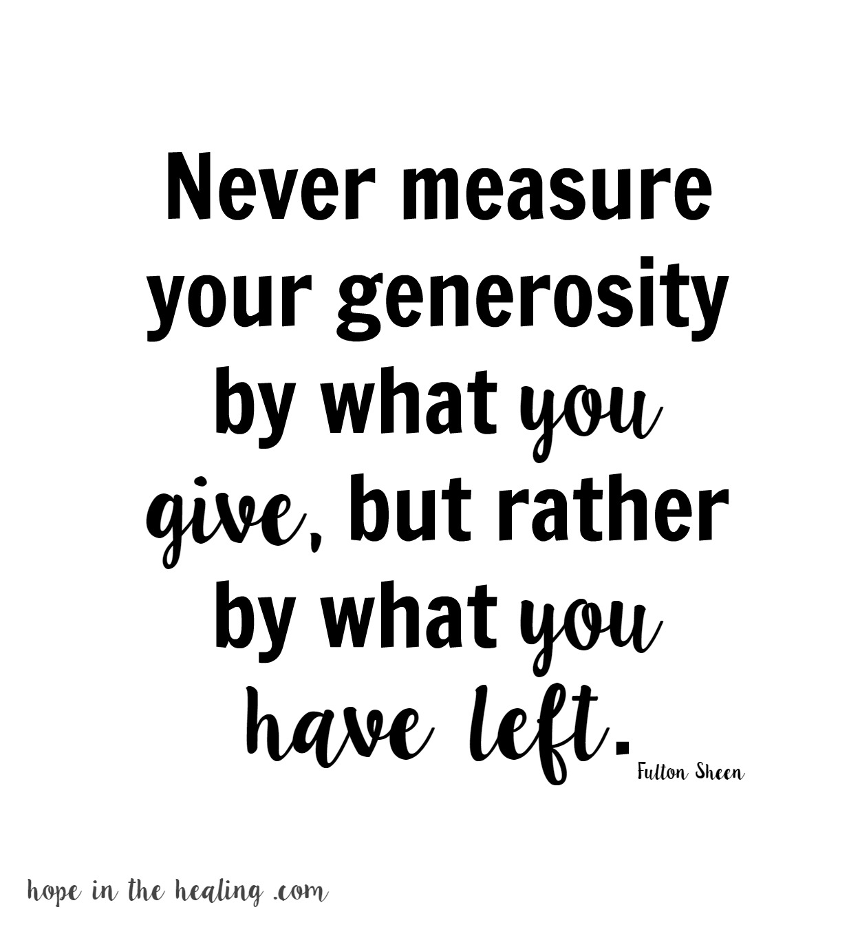 measuring generosity